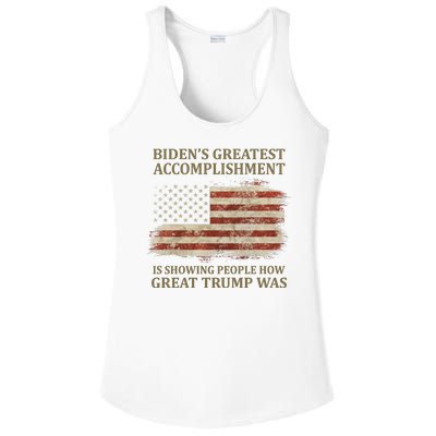 Bidens Greatest Accomplishment Is Showing People How Great Trump Was Usa Ladies PosiCharge Competitor Racerback Tank