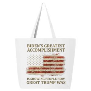 Bidens Greatest Accomplishment Is Showing People How Great Trump Was Usa 25L Jumbo Tote