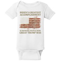 Bidens Greatest Accomplishment Is Showing People How Great Trump Was Usa Baby Bodysuit