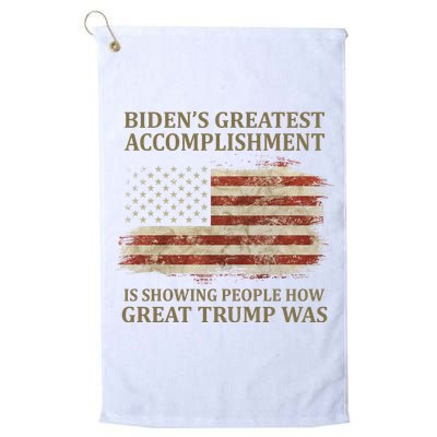 Bidens Greatest Accomplishment Is Showing People How Great Trump Was Usa Golf Towel