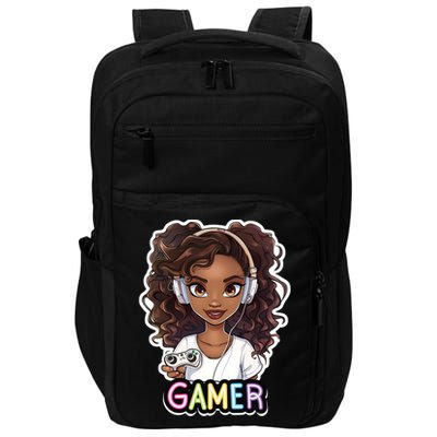 Black Gamer Anime Melanin Sista Afro Magic Funny Gift Impact Tech Backpack