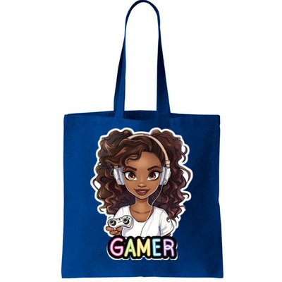 Black Gamer Anime Melanin Sista Afro Magic Funny Gift Tote Bag