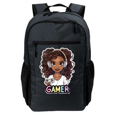 Black Gamer Anime Melanin Sista Afro Magic Funny Gift Daily Commute Backpack