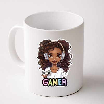 Black Gamer Anime Melanin Sista Afro Magic Funny Gift Coffee Mug