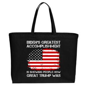 BidenS Greatest Accomplishment Is Showing People How Great Trump Was Cotton Canvas Jumbo Tote