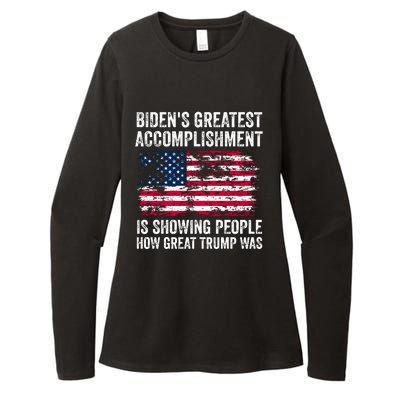 BidenS Greatest Accomplishment Is Showing People How Great Trump Was Womens CVC Long Sleeve Shirt