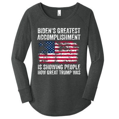 BidenS Greatest Accomplishment Is Showing People How Great Trump Was Women's Perfect Tri Tunic Long Sleeve Shirt