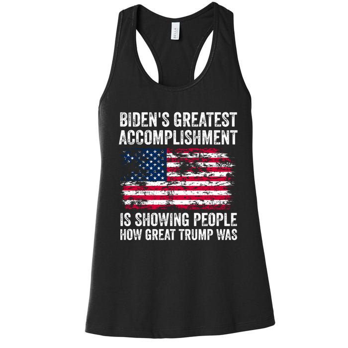 BidenS Greatest Accomplishment Is Showing People How Great Trump Was Women's Racerback Tank