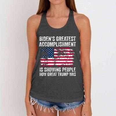 BidenS Greatest Accomplishment Is Showing People How Great Trump Was Women's Knotted Racerback Tank