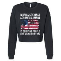 BidenS Greatest Accomplishment Is Showing People How Great Trump Was Cropped Pullover Crew