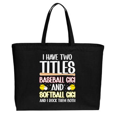 Baseball Gigi And Softball Gigi Of Ballers Gift Cotton Canvas Jumbo Tote