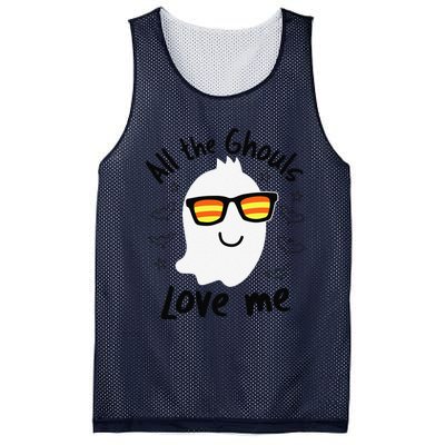 Boo Ghost All The Ghouls Love Me Cute Ghost Costume Mesh Reversible Basketball Jersey Tank