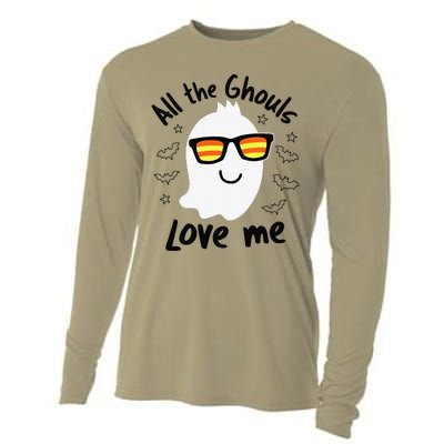 Boo Ghost All The Ghouls Love Me Cute Ghost Costume Cooling Performance Long Sleeve Crew