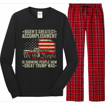 Biden Greatest Accomplishment Is Showing Trump Long Sleeve Pajama Set