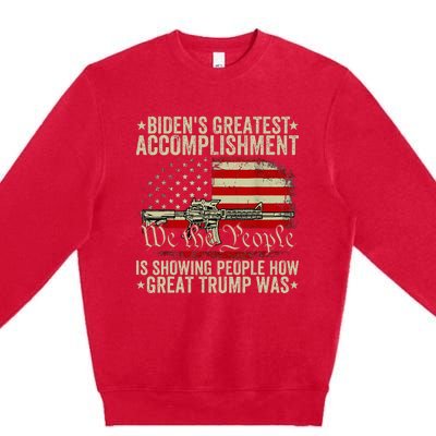 Biden Greatest Accomplishment Is Showing Trump Premium Crewneck Sweatshirt