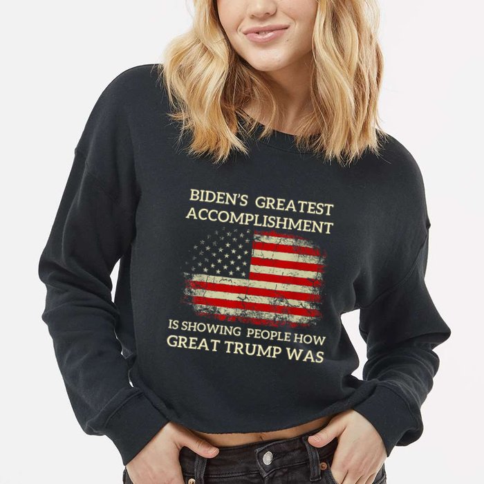 Bidens Greatest Accomplishment Is Showing Cropped Pullover Crew