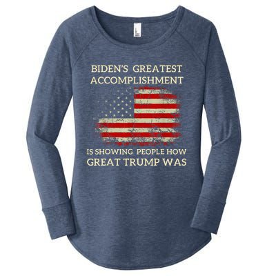 Bidens Greatest Accomplishment Is Showing Women's Perfect Tri Tunic Long Sleeve Shirt