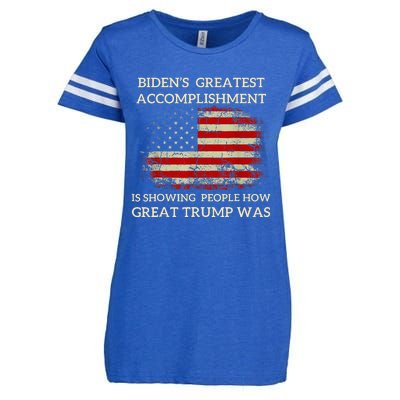 Bidens Greatest Accomplishment Is Showing Enza Ladies Jersey Football T-Shirt