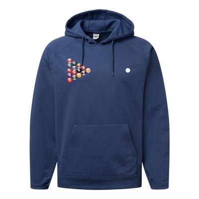 Billiards Gift Performance Fleece Hoodie