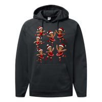 Ballet Gingerbread Ballet Dancer Dance Teacher Christmas Performance Fleece Hoodie