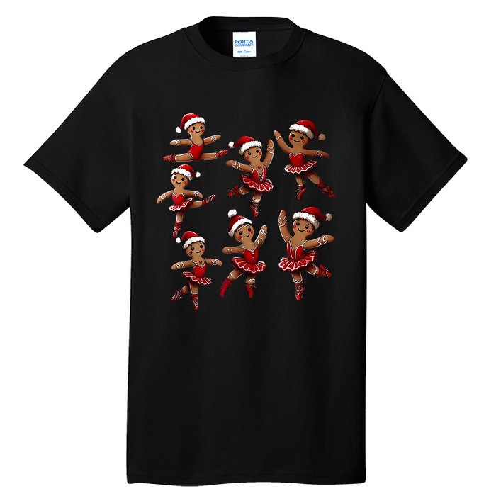 Ballet Gingerbread Ballet Dancer Dance Teacher Christmas Tall T-Shirt