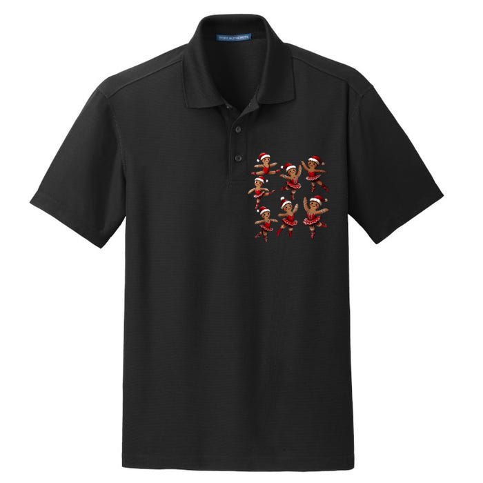 Ballet Gingerbread Ballet Dancer Dance Teacher Christmas Dry Zone Grid Polo