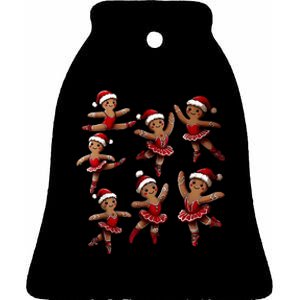 Ballet Gingerbread Ballet Dancer Dance Teacher Christmas Ceramic Bell Ornament