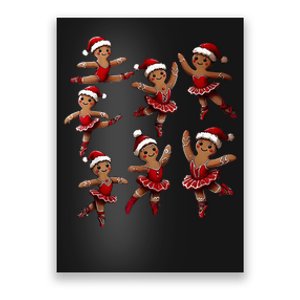 Ballet Gingerbread Ballet Dancer Dance Teacher Christmas Poster