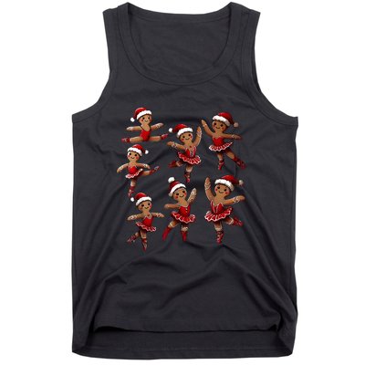 Ballet Gingerbread Ballet Dancer Dance Teacher Christmas Tank Top