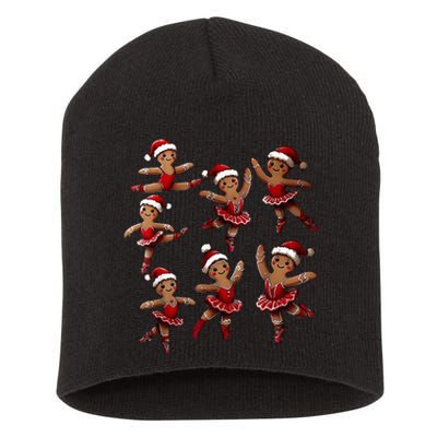 Ballet Gingerbread Ballet Dancer Dance Teacher Christmas Short Acrylic Beanie