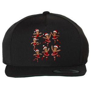 Ballet Gingerbread Ballet Dancer Dance Teacher Christmas Wool Snapback Cap