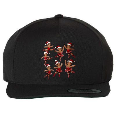 Ballet Gingerbread Ballet Dancer Dance Teacher Christmas Wool Snapback Cap