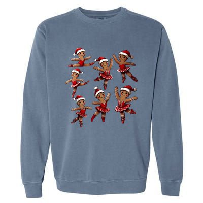 Ballet Gingerbread Ballet Dancer Dance Teacher Christmas Garment-Dyed Sweatshirt