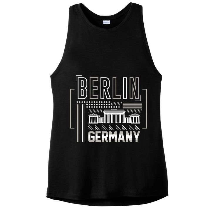 Berlin Germany Ladies PosiCharge Tri-Blend Wicking Tank
