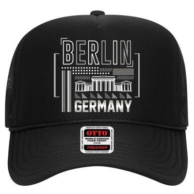 Berlin Germany High Crown Mesh Back Trucker Hat