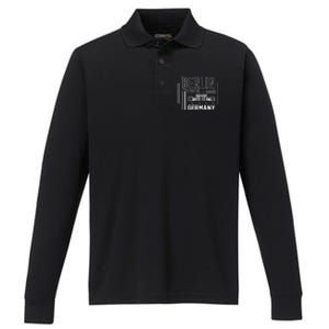 Berlin Germany Performance Long Sleeve Polo