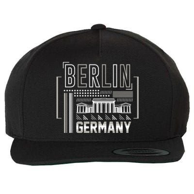 Berlin Germany Wool Snapback Cap