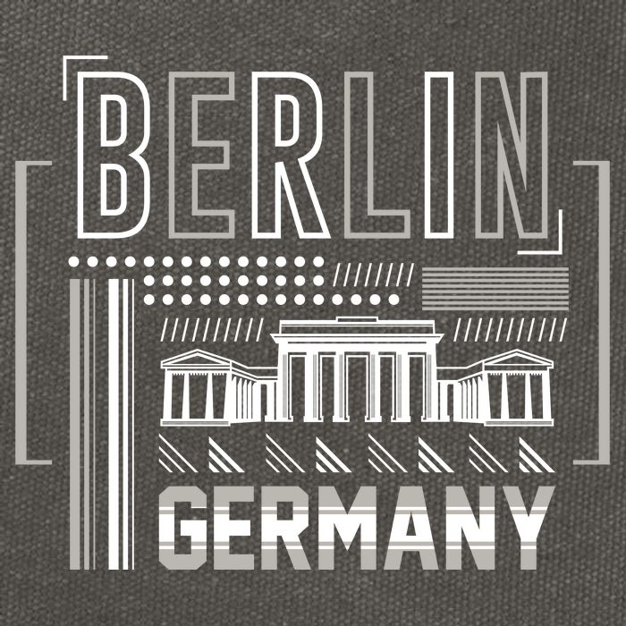 Berlin Germany Cotton Canvas Backpack