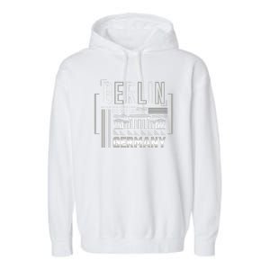 Berlin Germany Garment-Dyed Fleece Hoodie