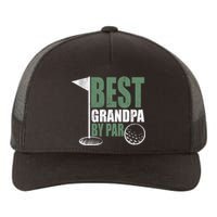 Best Grandpa By Par Father's Day Distressed Yupoong Adult 5-Panel Trucker Hat