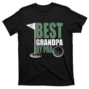 Best Grandpa By Par Father's Day Distressed T-Shirt