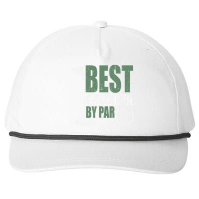 Best Grandpa By Par Father's Day Distressed Snapback Five-Panel Rope Hat