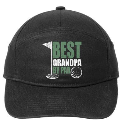 Best Grandpa By Par Father's Day Distressed 7-Panel Snapback Hat