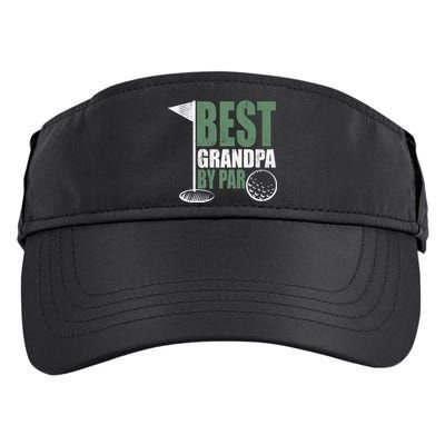 Best Grandpa By Par Father's Day Distressed Adult Drive Performance Visor