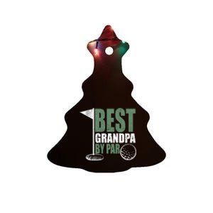 Best Grandpa By Par Father's Day Distressed Ceramic Tree Ornament