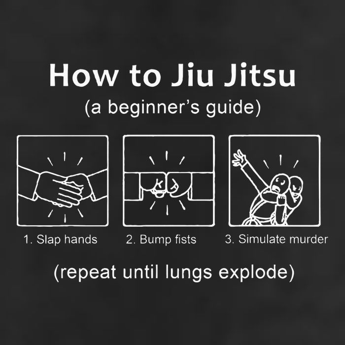 Bjj Gifts Beginner Jiu Jitsu Guide Funny Brazilian Jiu Jitsu Garment-Dyed Fleece Hoodie