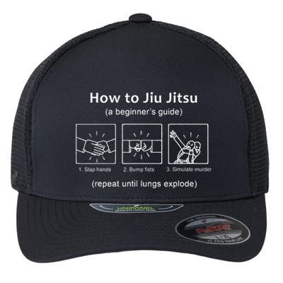 Bjj Gifts Beginner Jiu Jitsu Guide Funny Brazilian Jiu Jitsu Flexfit Unipanel Trucker Cap