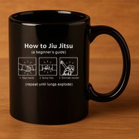 Bjj Gifts Beginner Jiu Jitsu Guide Funny Brazilian Jiu Jitsu 11oz C Handle Ceramic Mug