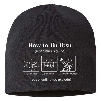 Bjj Gifts Beginner Jiu Jitsu Guide Funny Brazilian Jiu Jitsu Sustainable Beanie