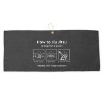 Bjj Gifts Beginner Jiu Jitsu Guide Funny Brazilian Jiu Jitsu Large Microfiber Waffle Golf Towel